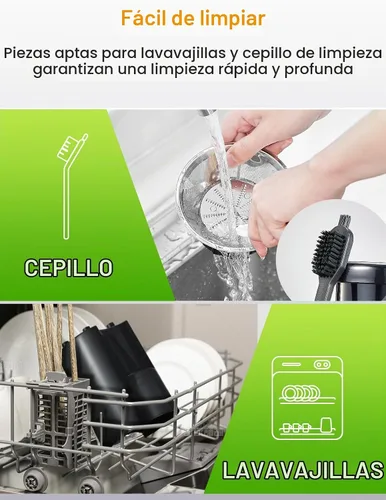Vista 6 de Máquinas exprimidoras centrífugas de 600 W con boca ancha de 3 pulgadas para verduras enteras y frutas con ajuste de 3 velocidades, fácil