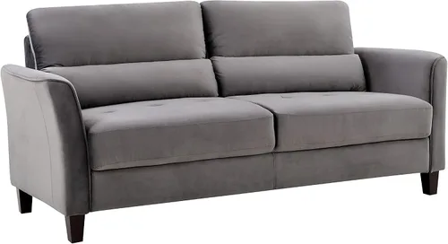 Vista 12 de Container Furniture Direct Stoughton - Sofá biplaza tapizado moderno de mediados de siglo con brazos inclinados para sala de estar, 57.88 pulgadas