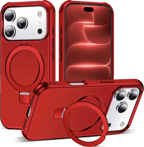 Vista 91 de SKYLMW - Funda compatible con iPhone 11 de 6.1 pulgadas, con soporte magnético invisible tipo anillo, funda translúcida de grado militar, compatible