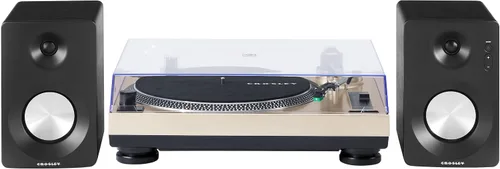Vista 15 de Crosley KT100BT-CP - Sistema estéreo de tocadiscos Bluetooth con altavoces, champán
