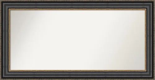 Vista 686 de Amanti Art Espejo personalizado, espejo de baño negro puente, espejo de pared o espejo de tocador de baño sobre el fregadero (26 x 26 pulgadas)