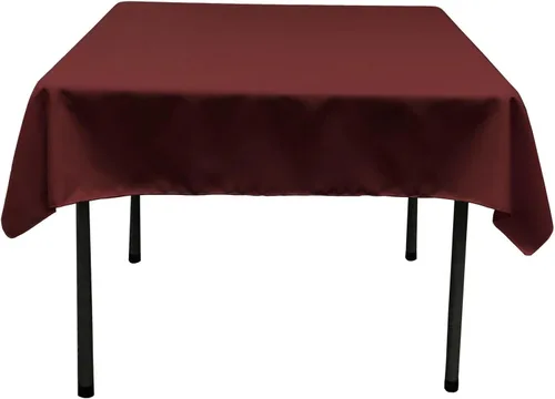 Vista 97 de LA Linen. Mantel cuadrado de popelina de poliéster