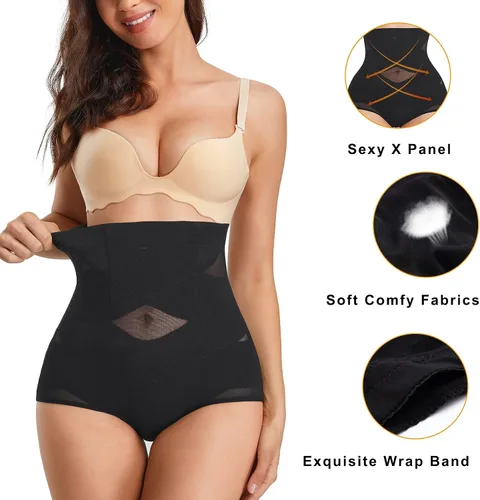 Vista 4 de ZOPEUSI Fajas moldeadoras de cintura alta para mujer, con control de abdomen, para mujer
