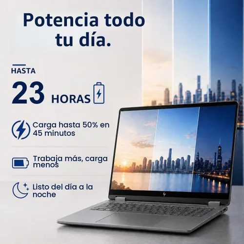 Vista 3 de HP OmniBook X Flip, portátil 2 en 1 de 16", Intel Ultra 7 256V, 16 GB, SSD