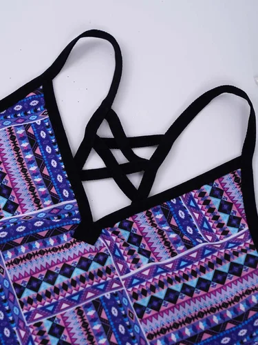 Vista 5 de Conjunto de 3 piezas de camiseta con estampado floral y pantalones cortos para niñas
