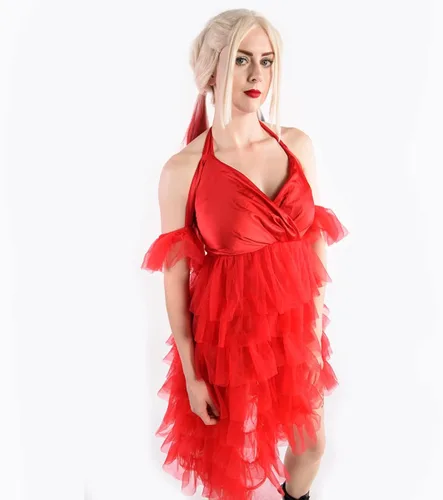 Vista 3 de Vestido Harley Suicida Rojo