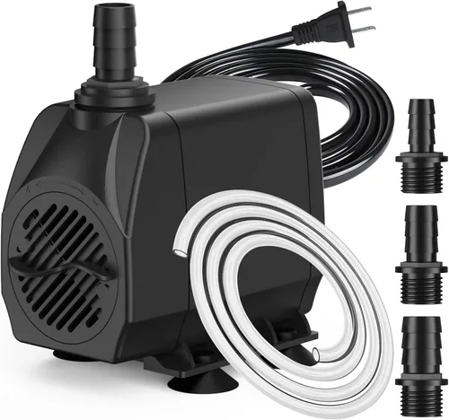 Vista 10 de Bomba azul sumergible de cable para exteriores de 160 GPH de 10 pies