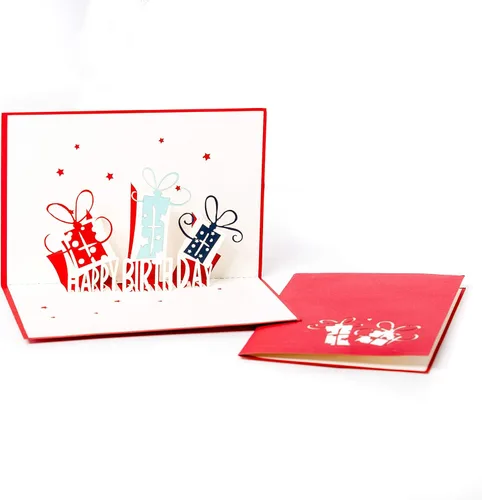 Vista 6 de Tarjetas de felicitación 3D Pop Up Happy Birthday Gift para niños. Juego de 4 paquetes surtidos (paquete de 4, surtido)