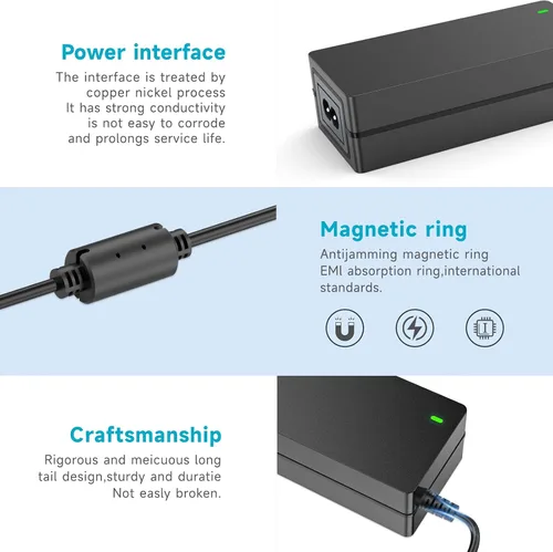 Vista 5 de Fuente de alimentación de 19V DC 19V 3.42A Adaptador de corriente 65W 45W