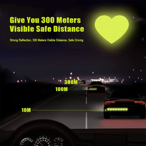 Vista 3 de 10 calcomanías de vinilo de corazón para automóviles, cubierta reflectante de alta intensidad para arañazos, calcomanías para parachoques de Azul