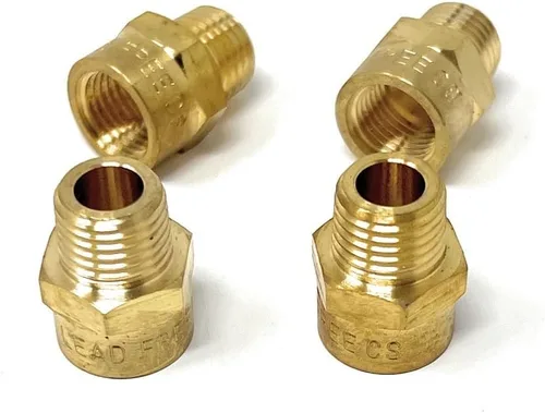 Vista 22 de Adaptador de latón sin plomo Cascada, rosca G británica BSPP macho a NPT hembra (1" x 1" (1 pieza))