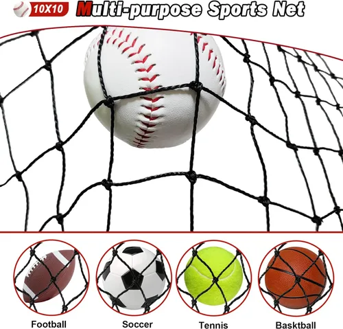 Vista 3 de Baseball Softball Backstop Nets, Heavy Duty Sports Netting