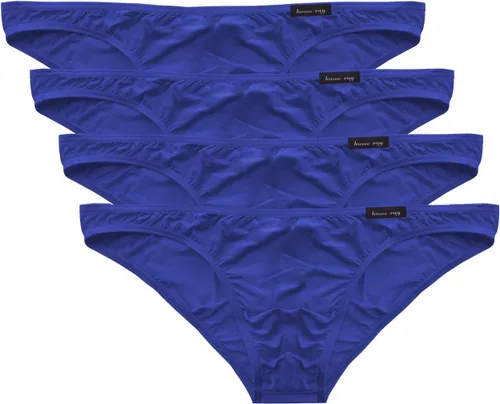 Vista 12 de WINDAY Calzoncillos de hombre Transpirable Hielo Seda Triángulo Bikinis y Escritos D318 1 paquete negro1