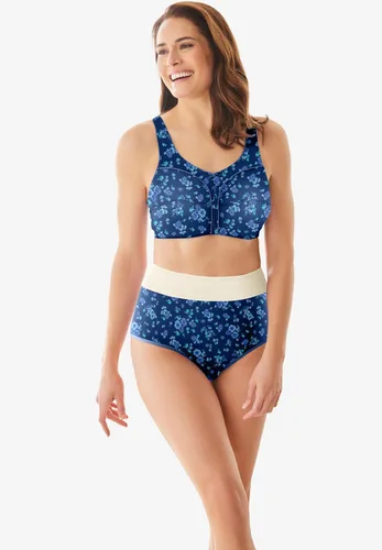 Vista 5 de Comfort Choice- Brasier de algodón para mujer, talla grande, sin aros, paquete de 3