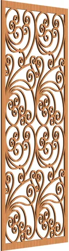 Vista 6 de 9 3/8"W x 24 3/8"H x 1/4"T Marilla Decorativos Paneles de Pared de Madera Calado, Abedul