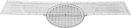 Vista 9 de Aviation Plotter Slide Rule, 360° Rotating Azimuth Navigation Ruler for VFR Flight Planning, Vector Measuring Tool with Map Scale for Pilots, CRP-1