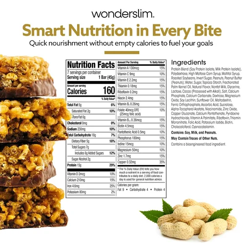 Vista 2 de WonderSlim - Barra de proteína nutritiva
