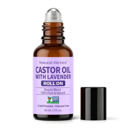 Vista 15 de Natural Riches Rollo de aceite de árbol de té con ricino en 1 fl oz