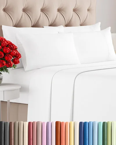 Vista 152 de Juego de sábanas Twin de 4 piezas - Cómodo, transpirable y refrescante - Juego de ropa de cama de lujo de hotel ultrasuave con bolsillos profundos