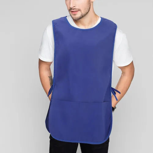 Vista 9 de 2 delantales de trabajo para adultos, para hombres y mujeres, resistentes al aceite, delantales de cocina y barbero con bolsillos, uniformes