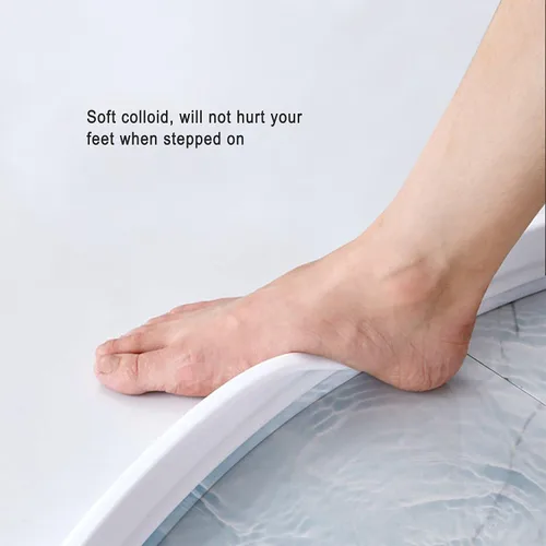 Vista 4 de Protector de agua plegable para ducha, protector contra salpicaduras de agua, barrera de agua para cabina de ducha, retenedor para separación húmeda