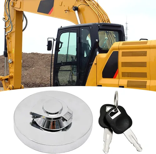 Vista 6 de 0998548 Tapa de combustible con bloqueo con 2 llaves de repuesto para excavadora Caterpillar 320 L 320N E110 E120 E140 E180 E240 E300 E70B