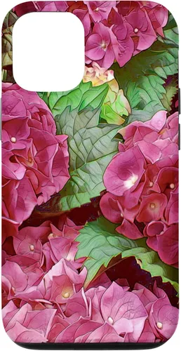 Vista 11 de iPhone 12 mini Rosa Hortensia Flor Estética