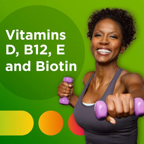 Vista 4 de Centrum MultiGummies Gummy Multivitamínico para adultos, suplemento multivitamínico/multimineral con vitaminas D, B y E, sabor a fruta surtido, 180