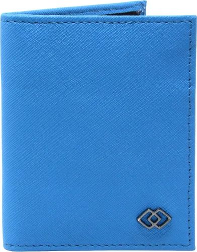 Vista 2 de Alpine Swiss Cartera de doble diamante RFID para tarjetas de visita, Crosshatch Aqua, Classic