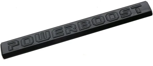 Vista 3 de 2 unidades de placa de identificación con emblema POWERBOOST para puerta izquierda, calcomanía de repuesto para F-150 2019-2023 (negro)