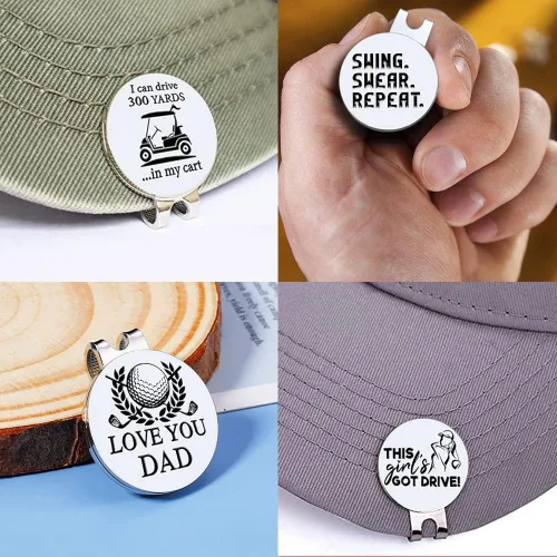 Vista 6 de Men Golf Ball Marker with Magnetic Hat Clip, Funny Golf Accessories Gifts for Men, Novelty Birthday Gifts for Male Golfer Fan