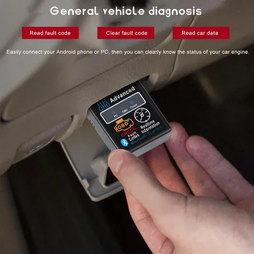 Vista 6 de Escáner Bluetooth OBD2 para Coche, Lector de Códigos de Diagnóstico Inalámbrico OBD II, Herramienta de Escaneo Bluetooth, Adaptador Universal