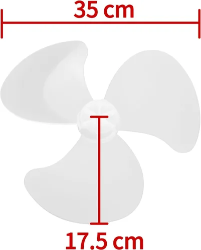 Vista 3 de Alvivi Ventilador universal de plástico de 3 hojas con cubierta de tuerca, parte de repuesto de ventilador de pedestal de pie duradero