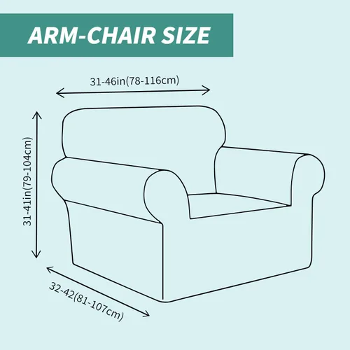Vista 7 de YEMYHOM Funda para sofá de tamaño grande + funda para sillón de tamaño pequeño (gris claro)