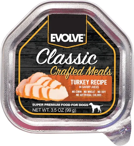 Vista 15 de Evolve Classic Crafted Meals - Comida húmeda para perros con estofado de ternera, 3.5 onzas, paquete de 15