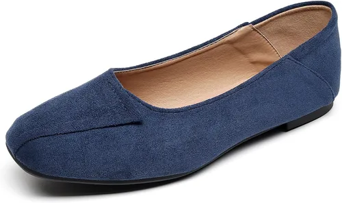 Vista 26 de VenusCelia - Zapatos bajos de baile para mujer Beige (Beige PU)