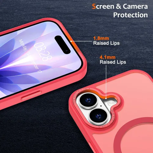 Vista 1110 de Anuck - Funda magnética para iPhone 11 compatible con MagSafe, carcasa trasera mate translúcida dura, borde de TPU, delgada, resistente a impactos