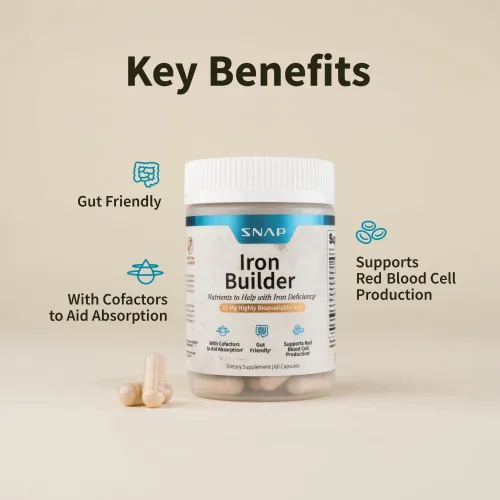 Vista 4 de Snap Supplements Suplementos naturales de hierro constructor, píldoras de hierro de 21 mg para aumentar la energía, el metabolismo y la digestión