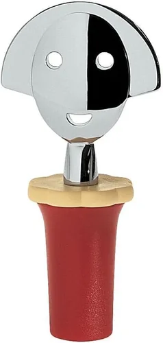 Vista 2 de Alessi Tapón de botella, negro, plástico, cilíndrico, tapones para botellas de vino