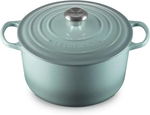 Vista 10 de Le Creuset Horno redondo profundo Signature de hierro fundido esmaltado, 6.5 cuartos de galón., Artichaut