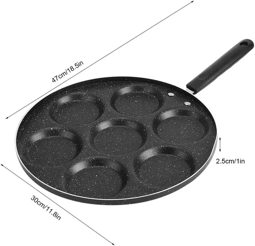 Vista 5 de Ejoyous Sartén de aluminio antiadherente para panqueques de 7 tazas, sartén para tortillas, utensilios de cocina para el hogar con mango ergonómico