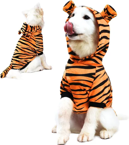 Vista 12 de NACOCO Disfraz de tiburón para perro, ropa para mascotas, abrigo de vacaciones de Halloween, sudadera con capucha para gatos y perros (azul, XS)