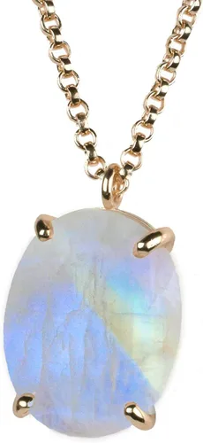 Vista 6 de Awesome Moonstone Necklace - Natural Gemstone Statement Necklace - Fashion, Layering Gold Necklace for Women - Handmade June Birthstone Jewelry for