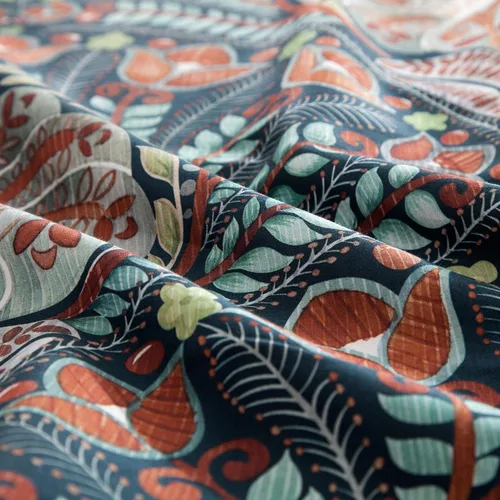 Vista 3 de Eikei Home Edredón de lujo de estampado de Medallón de Damasco Boho cachemira, Juego de Ropa de Cama de 400 Hilos de Algodón Egipcio de Satén