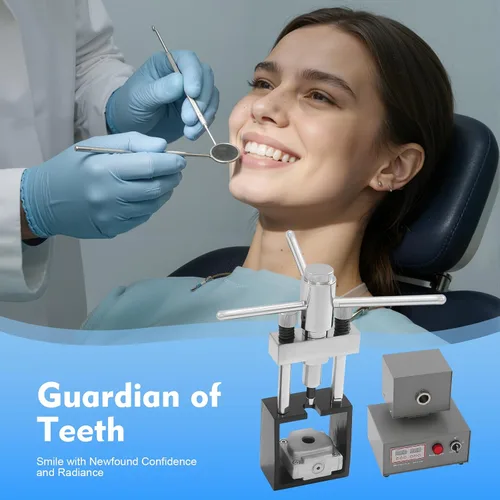 Vista 6 de Máquina de dentadura dental flexible 110V 400W Equipo de laboratorio Pantalla digital eléctrica Sistema de inyección dental Máquina de moldeo por