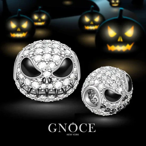 Vista 5 de GNOCE Pulsera de plata de ley 925 con colgante de calavera y cadena de seguridad con cierre (7.9)