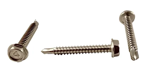 Vista 9 de Chenango Supply Tornillos Tek de cabeza hexagonal de acero inoxidable #10 x 1