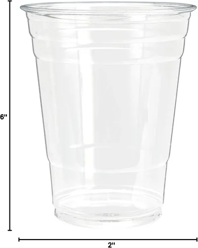 Vista 5 de SOLO Cup 100 Piece Company - Vasos de plástico para fiestas, transparentes, 12 onzas (TP12-100)