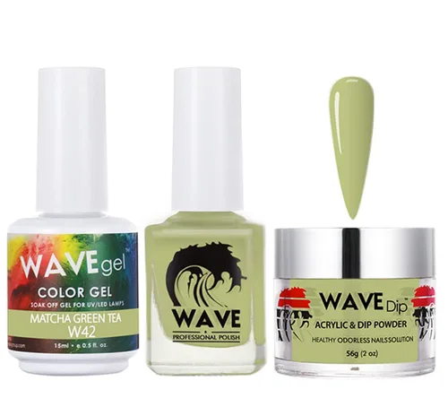 Vista 204 de WAVEGEL - Juego de gel de remojo, laca de uñas y polvo acrílico a juego - Colección Simplicity - #P109 Blizzard