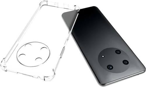 Vista 2 de USTIYA Caso para Honor X9 Clear TPU Cuatro Esquinas Cubierta Protectora Transparente Suave Funda